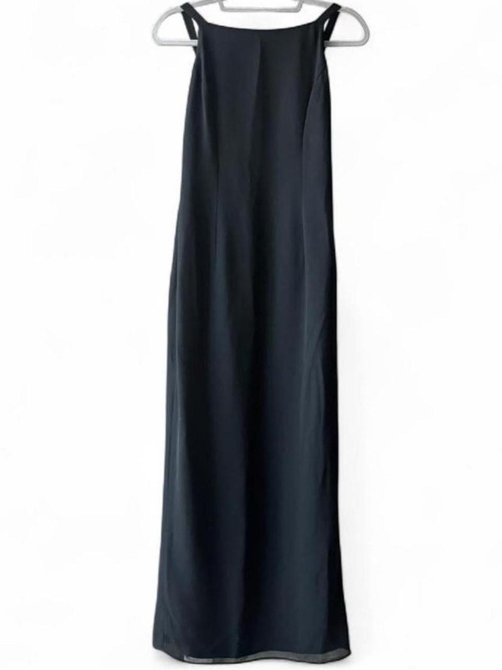 Vintage Scott McClintock Black High Neck Low Back Long Formal Gown Size 4